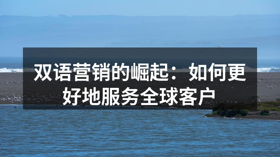 双语营销的崛起：如何更好地服务全球客户